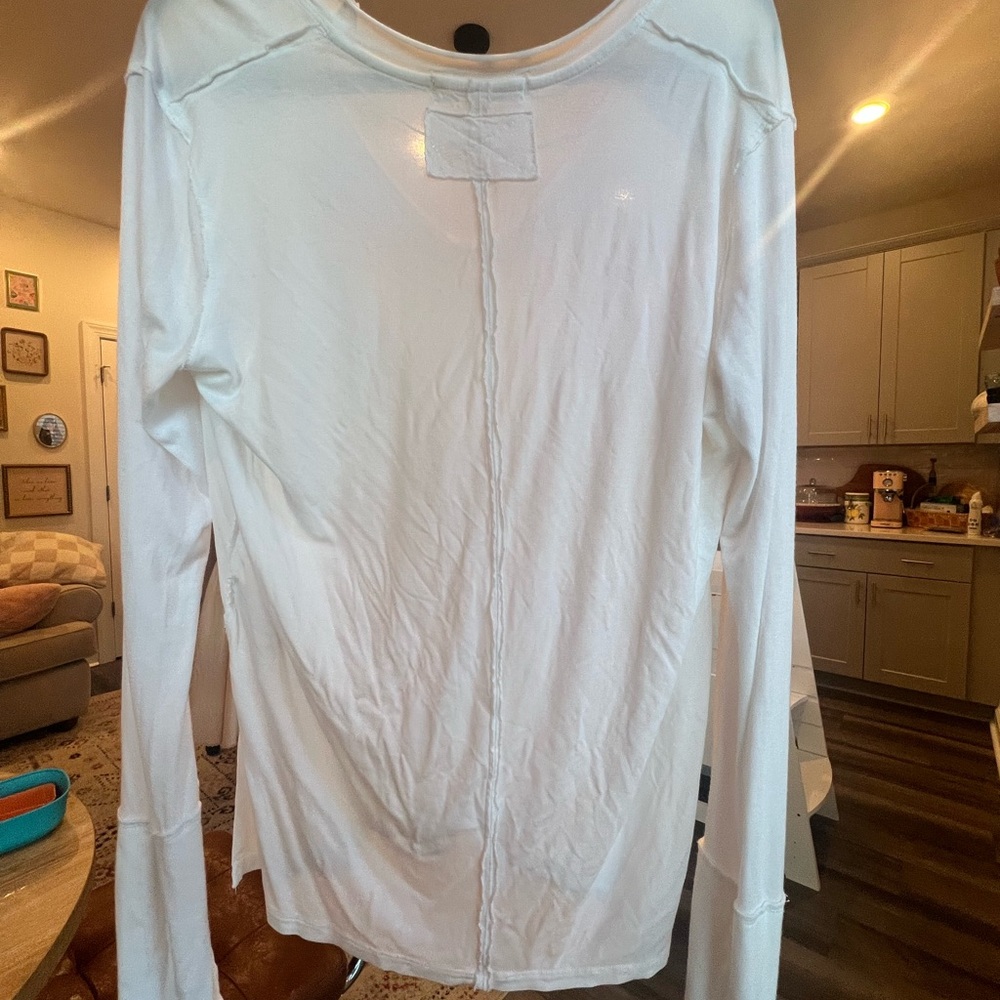 Free People Ivory Long Sleeve Tee - Picture 8 of 14